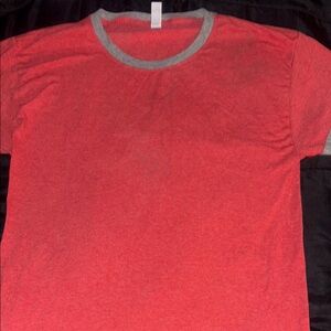 Jerzees Red and Gray Short Sleeve Tee